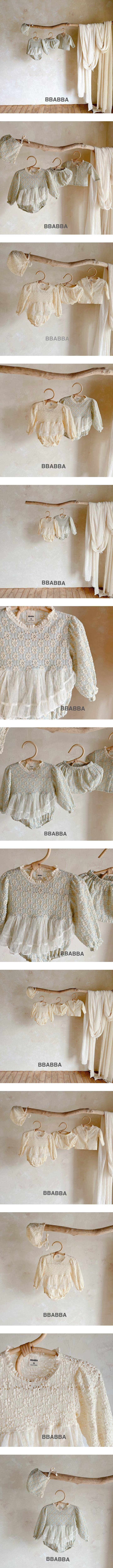 Bbabba - Korean Baby Fashion - #babyboutique - I Love Lace Body Suit - 2