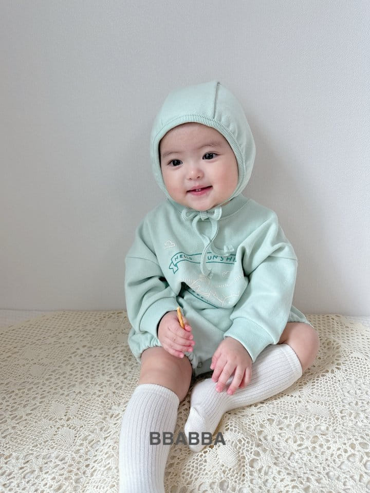 Bbabba - Korean Baby Fashion - #babyboutiqueclothing - Hellow Sunshine Bonnet Body Suit - 5