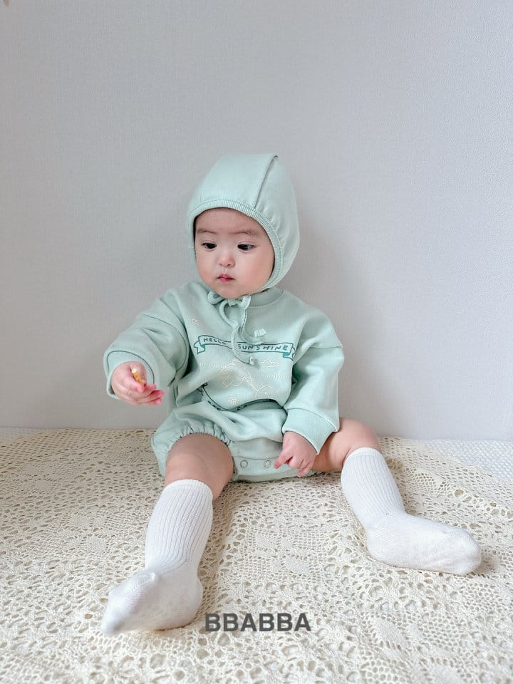 Bbabba - Korean Baby Fashion - #babygirlfashion - Hellow Sunshine Bonnet Body Suit - 9