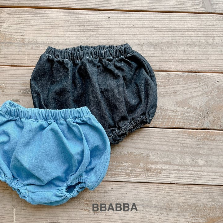 Bbabba - Korean Baby Fashion - #babygirlfashion - Stitch Denim Bloomers - 6