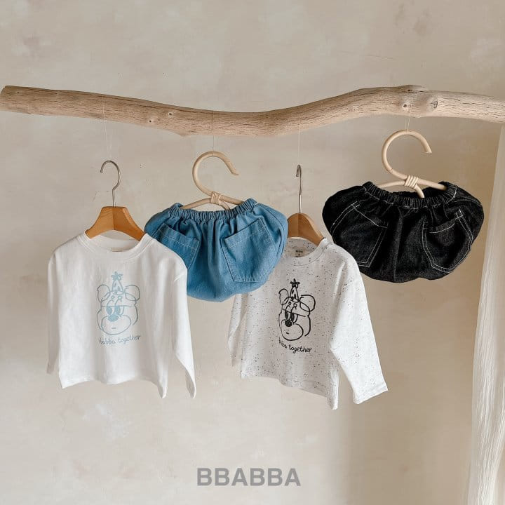 Bbabba - Korean Baby Fashion - #babyootd - Stitch Denim Bloomers - 9