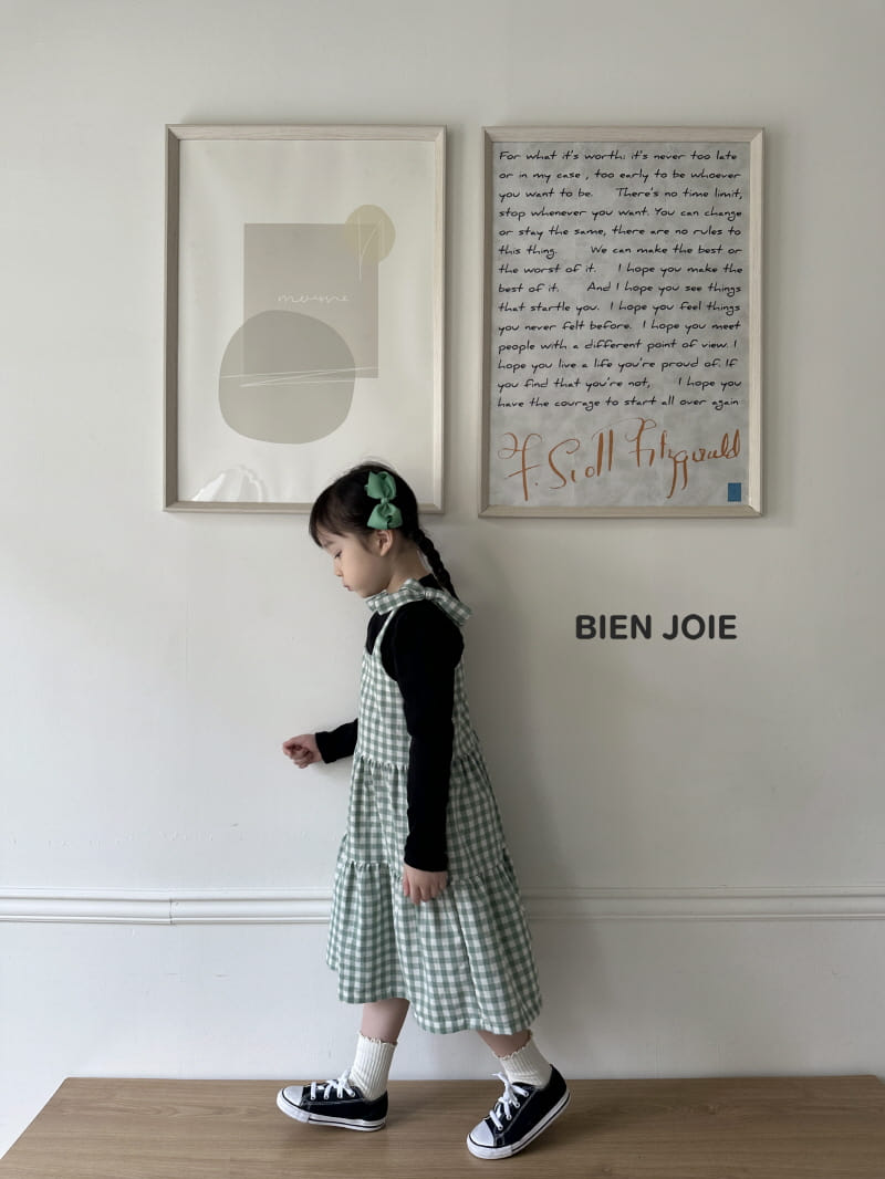 Bien Joie - Korean Children Fashion - #Kfashion4kids - Bon Bon Check One-Piece - 9