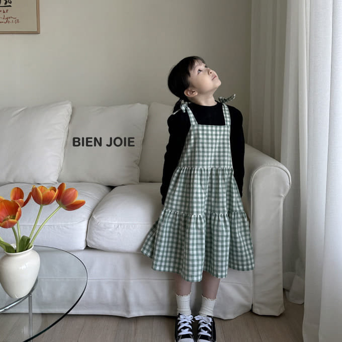 Bien Joie - Korean Children Fashion - #childofig - Bon Bon Check One-Piece