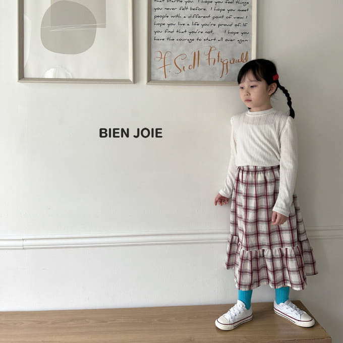Bien Joie - Korean Children Fashion - #childrensboutique - Sunny Check Skirt