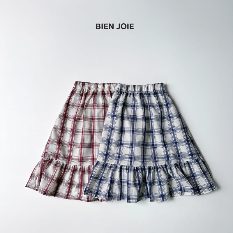 Bien Joie - Korean Children Fashion - #designkidswear - Sunny Check Skirt - 2