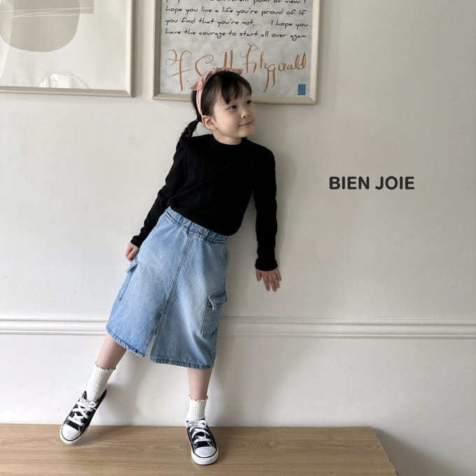 Bien Joie - Korean Children Fashion - #designkidswear - Julie Denim Skirt