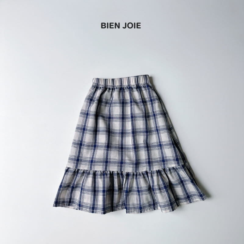 Bien Joie - Korean Children Fashion - #discoveringself - Sunny Check Skirt - 3