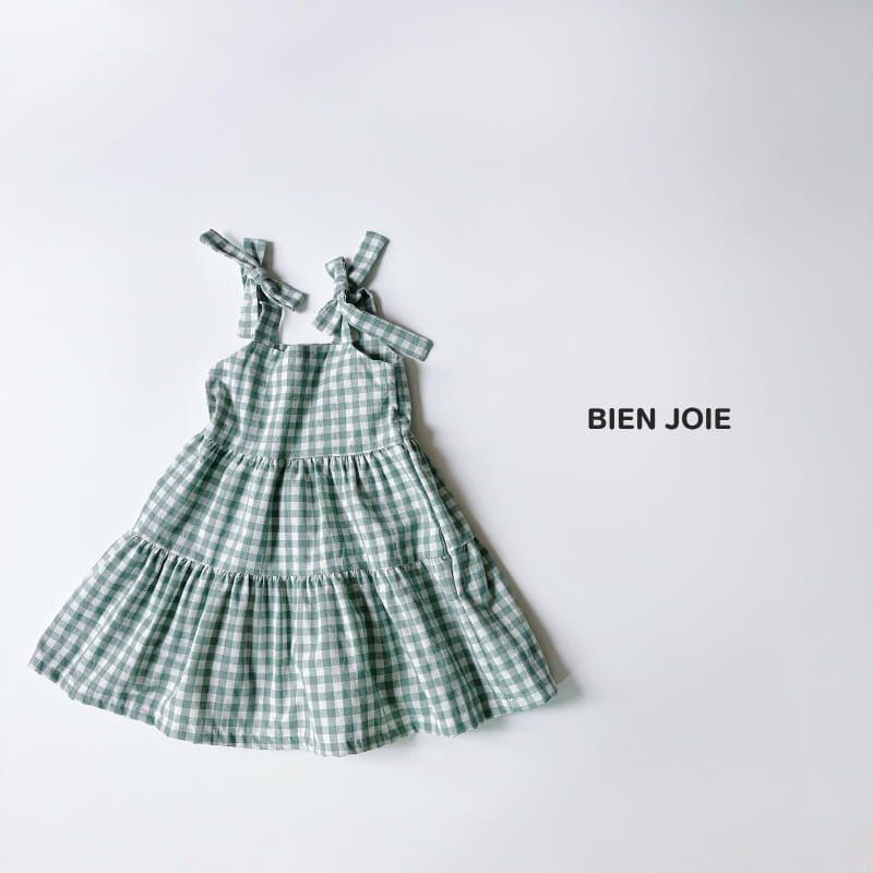 Bien Joie - Korean Children Fashion - #fashionkids - Bon Bon Check One-Piece - 5