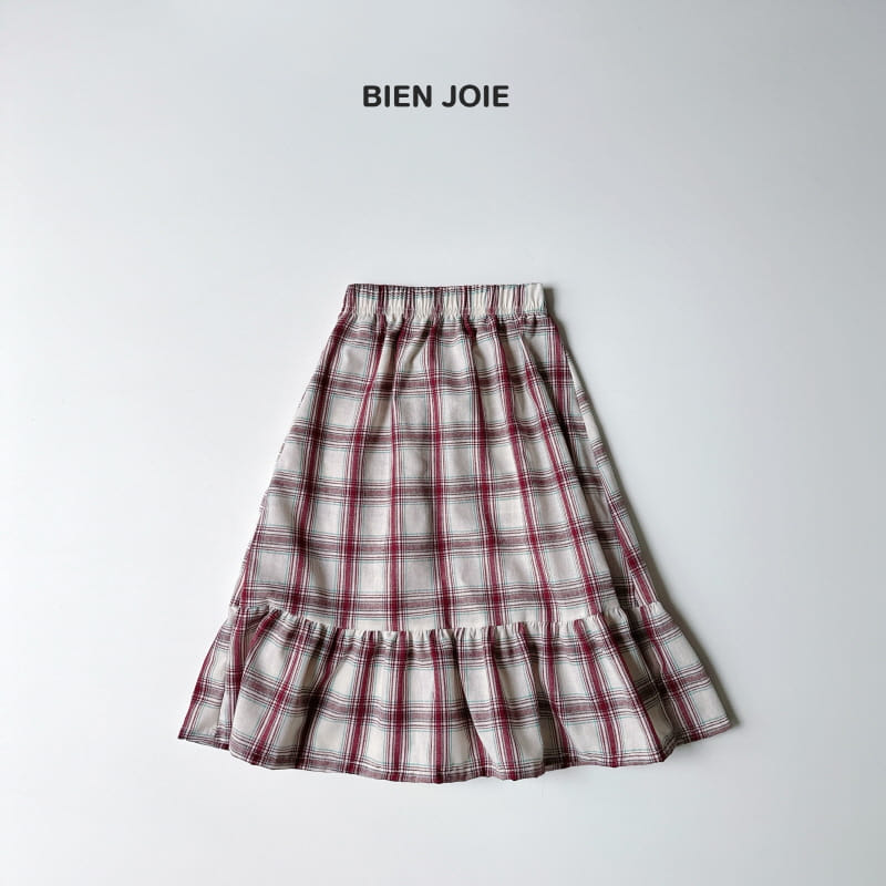 Bien Joie - Korean Children Fashion - #discoveringself - Sunny Check Skirt - 4