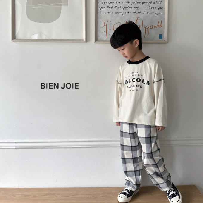 Bien Joie - Korean Children Fashion - #kidzfashiontrend - Dex Check PantS