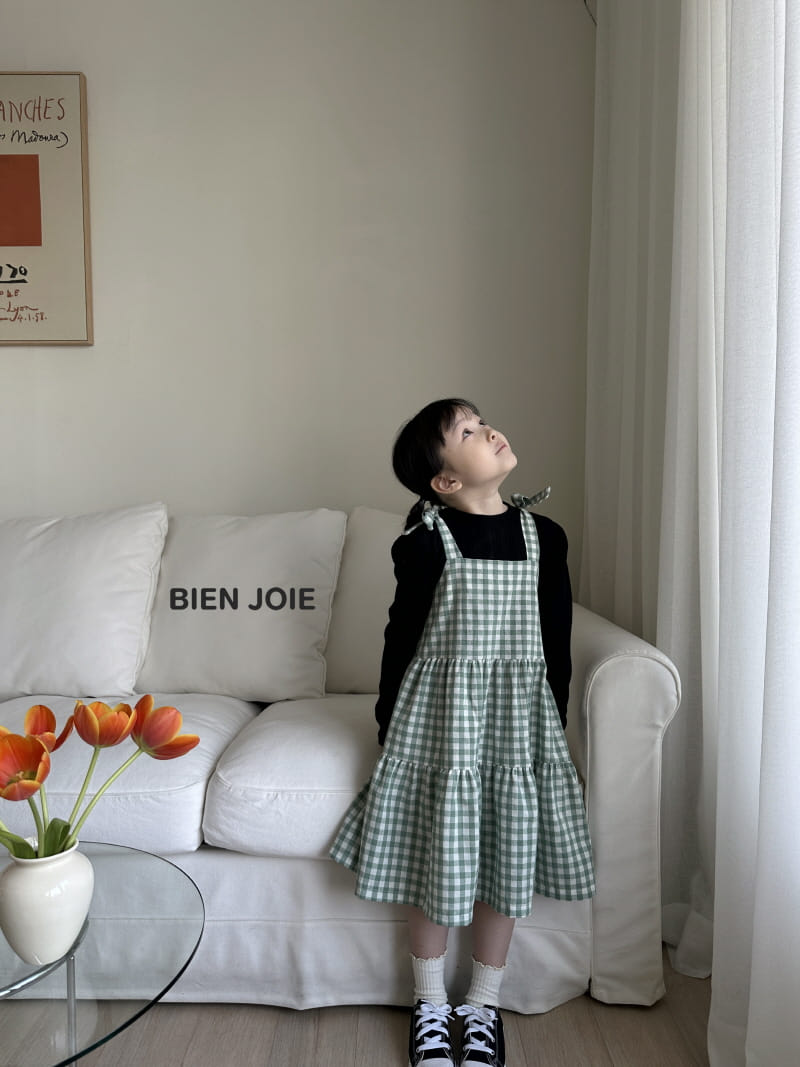 Bien Joie - Korean Children Fashion - #magicofchildhood - Bon Bon Check One-Piece - 11