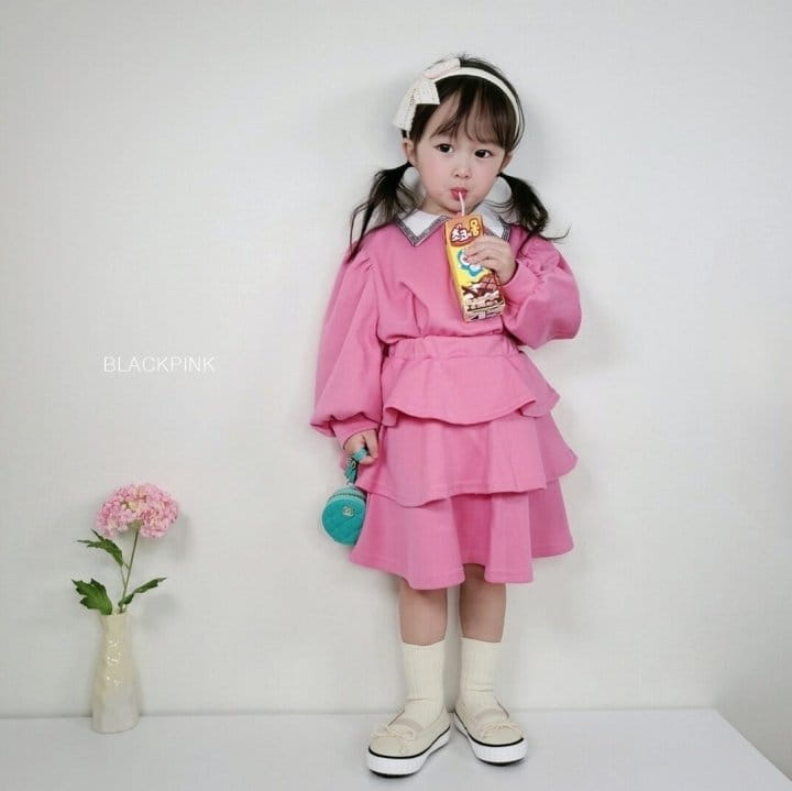 Black Pink - Korean Children Fashion - #Kfashion4kids - Tape Collar Tee