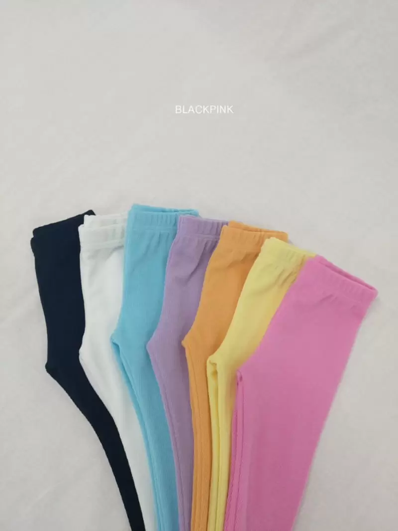 Black Pink - Korean Children Fashion - #fashionkids - Calm Rib Leggings - 3