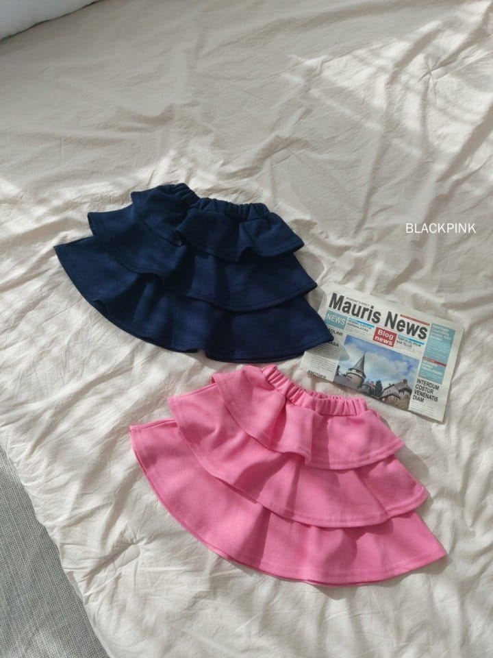 Black Pink - Korean Children Fashion - #kidsshorts - 3 Layered Can Cang Skirt