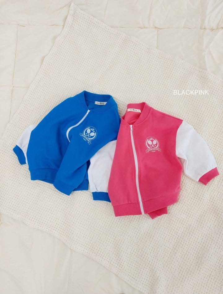 Black Pink - Korean Children Fashion - #kidsstore - Tennis Zip Up