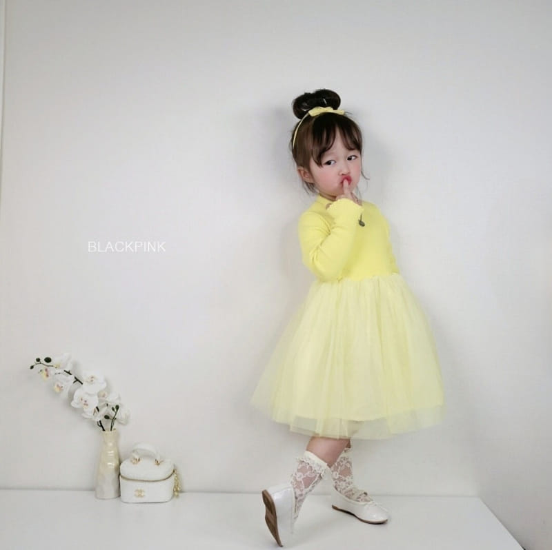 Black Pink - Korean Children Fashion - #kidsstore - Rib Sha Sha One-Piece - 4