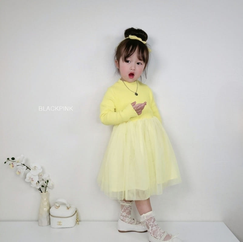 Black Pink - Korean Children Fashion - #littlefashionista - Rib Sha Sha One-Piece - 6