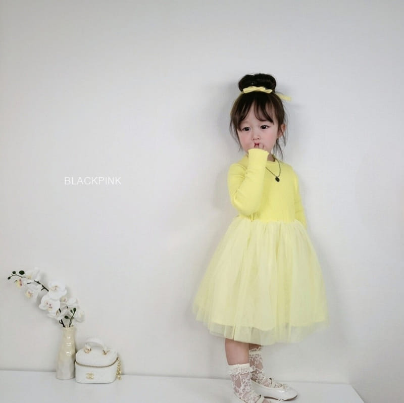 Black Pink - Korean Children Fashion - #magicofchildhood - Rib Sha Sha One-Piece - 7