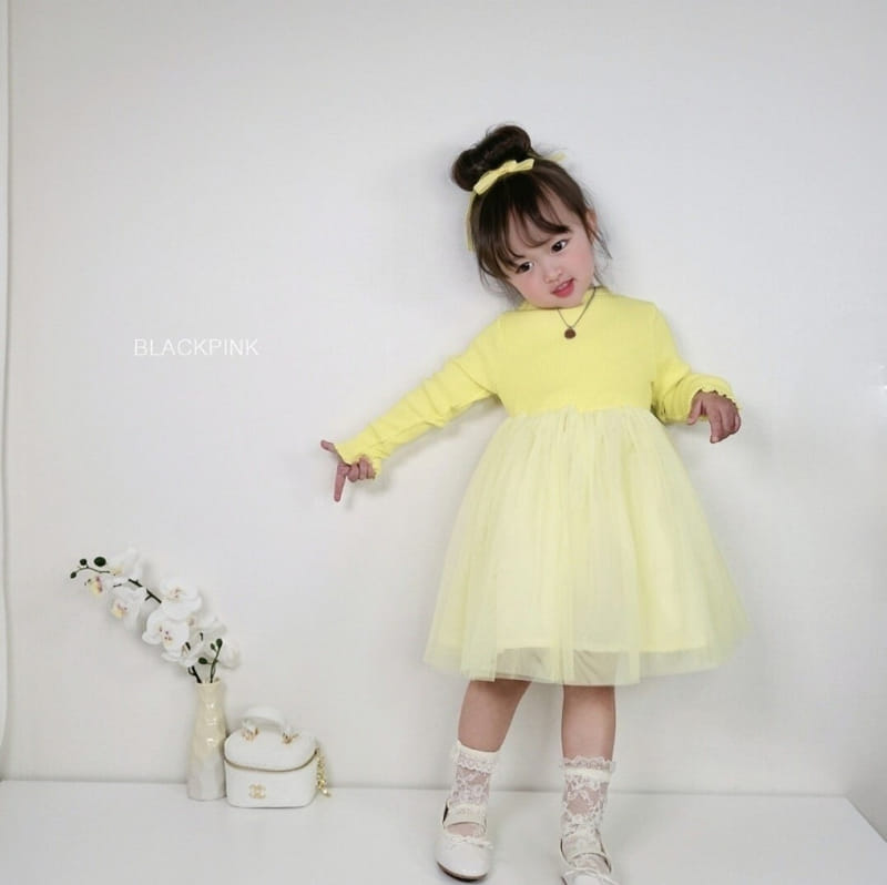 Black Pink - Korean Children Fashion - #minifashionista - Rib Sha Sha One-Piece - 8
