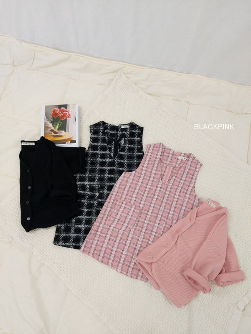 Black Pink - Korean Children Fashion - #toddlerclothing - Tweed One-Piece - 5