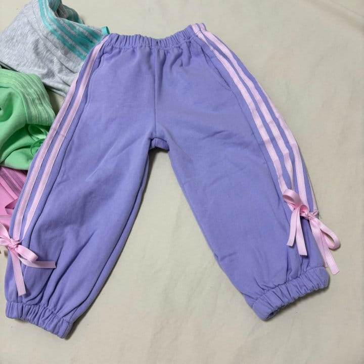 Boboj - Korean Children Fashion - #Kfashion4kids - 4Line Pants With Adult - 6