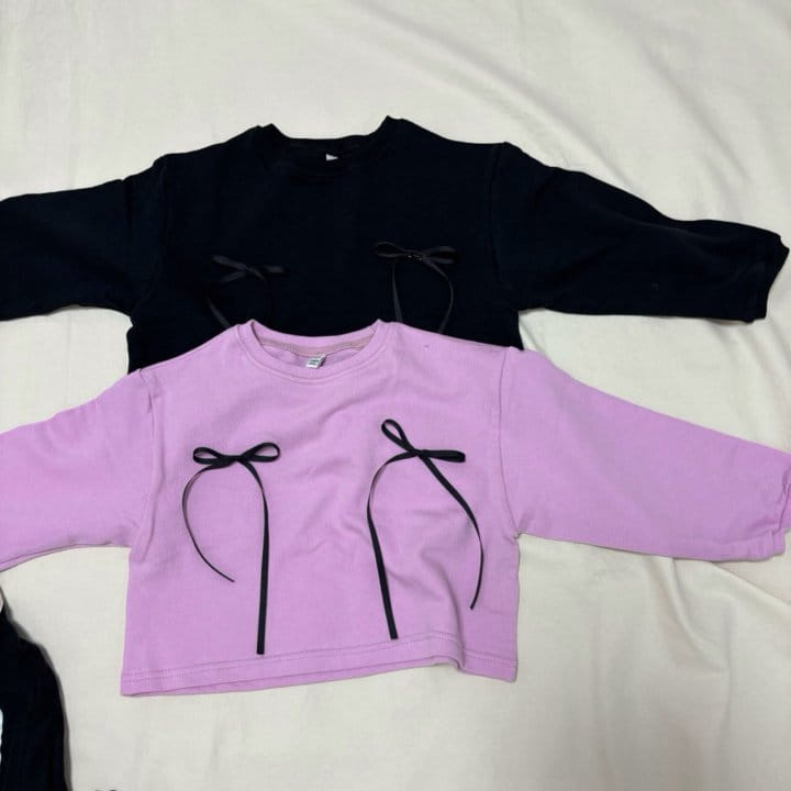 Boboj - Korean Children Fashion - #kidzfashiontrend - Ribbon Tight Tee With Adult