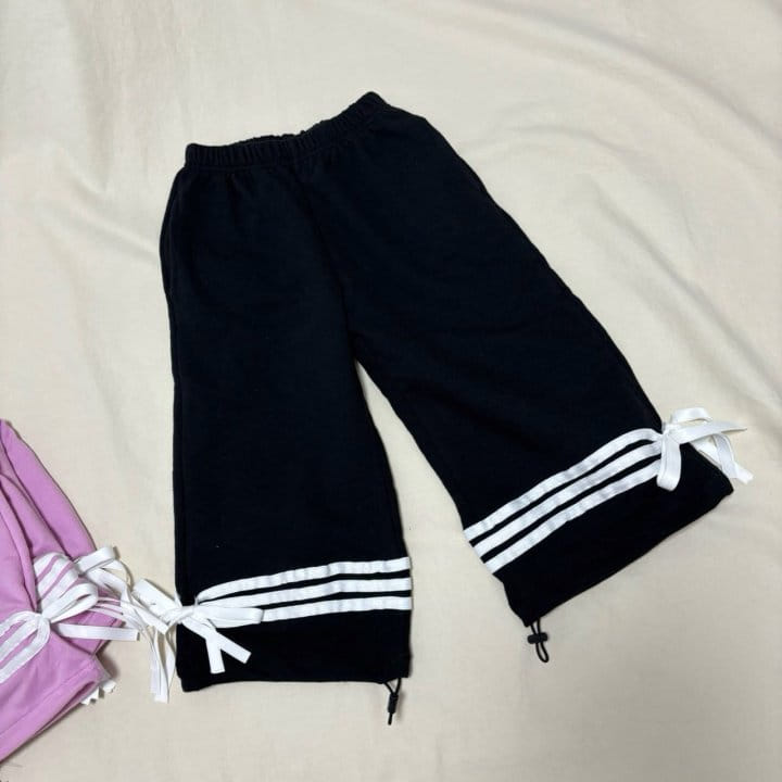 Boboj - Korean Children Fashion - #Kfashion4kids - Width Line Pants With Adult - 4
