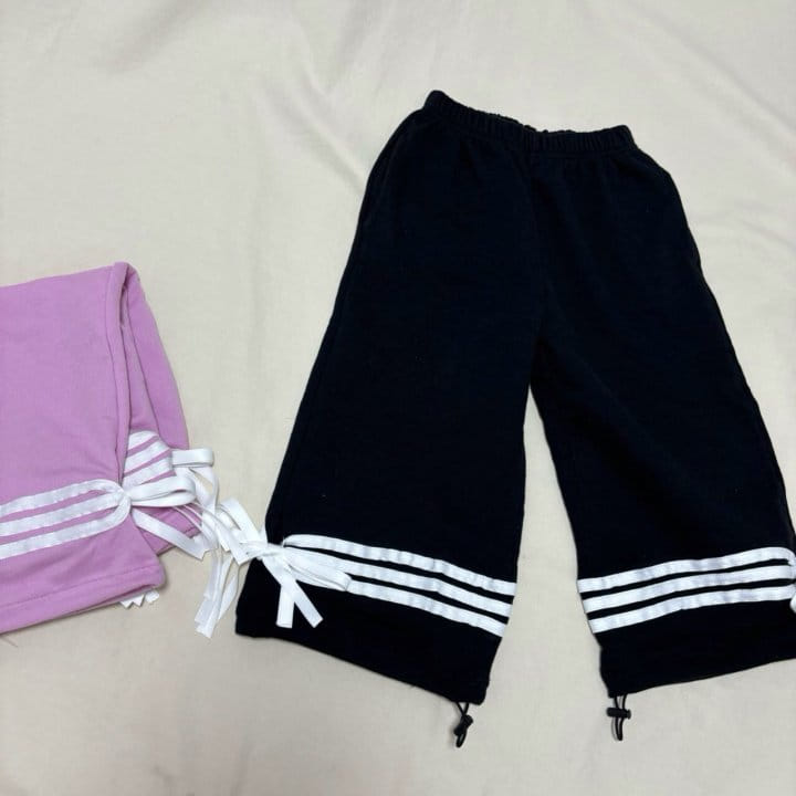 Boboj - Korean Children Fashion - #magicofchildhood - Width Line Pants With Adult - 5