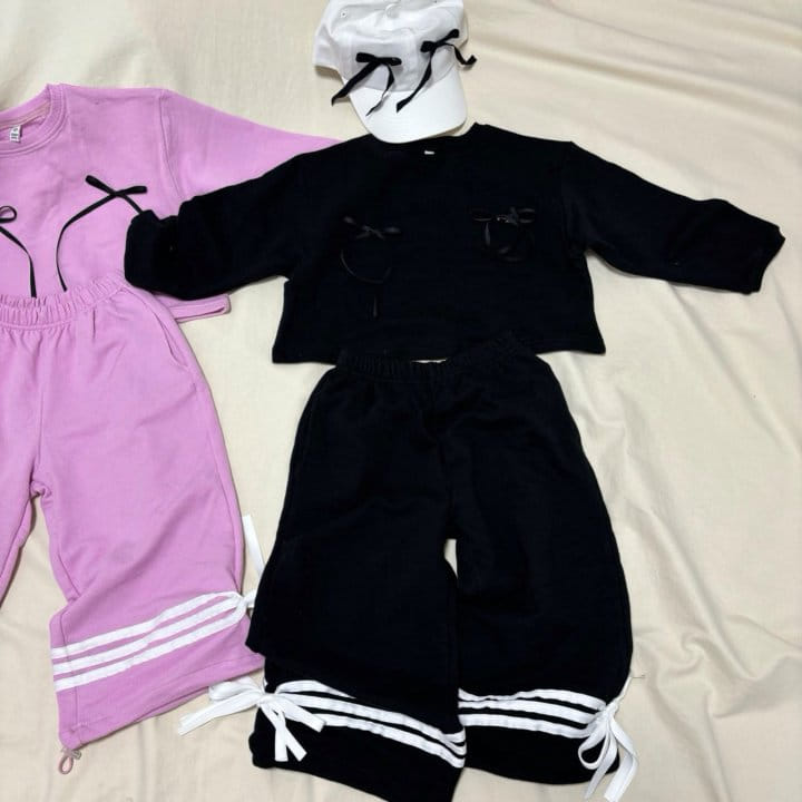 Boboj - Korean Children Fashion - #minifashionista - Ribbon Tight Tee With Adult - 5