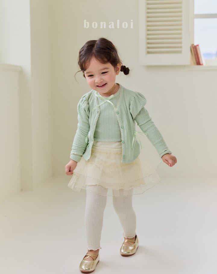 Bonaloi - Korean Children Fashion - #Kfashion4kids - Pincot Rib Cardigan - 3