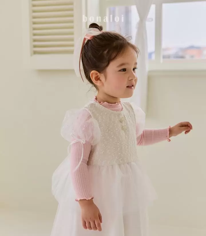 Bonaloi - Korean Children Fashion - #Kfashion4kids - Roman Mesh Tee - 3