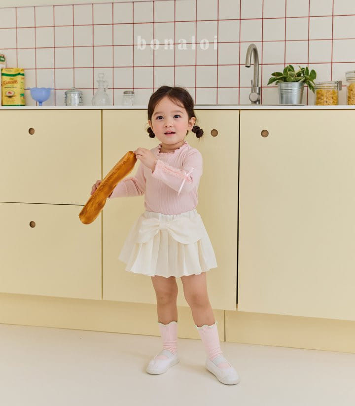 Bonaloi - Korean Children Fashion - #childofig - Sleeve Frill Tee - 5