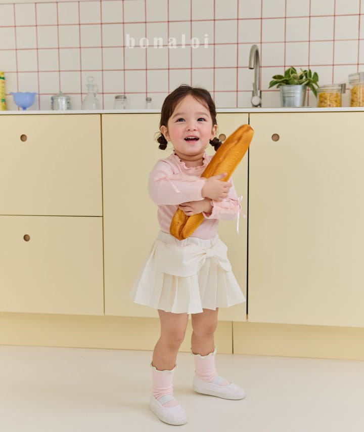 Bonaloi - Korean Children Fashion - #childofig - Sleeve Frill Tee - 6
