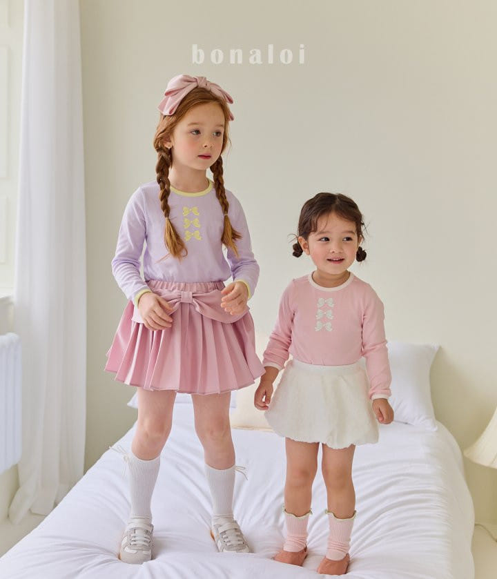 Bonaloi - Korean Children Fashion - #childofig - Drape Ribbon Skirt - 5