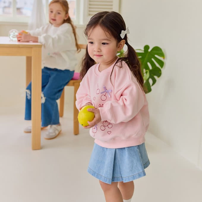 Bonaloi - Korean Children Fashion - #childrensboutique - Denim Ribbon Skirt