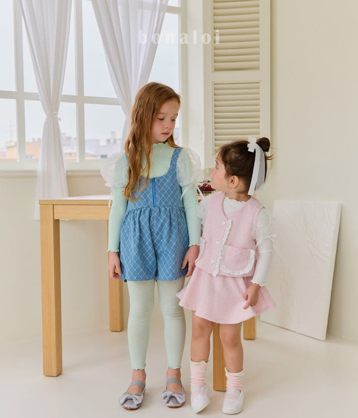 Bonaloi - Korean Children Fashion - #childrensboutique - Ero Vest Top Bottom Set - 5
