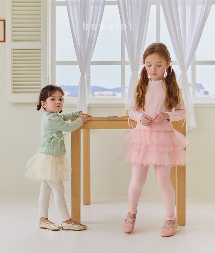 Bonaloi - Korean Children Fashion - #designkidswear - Rila Sha Skirt Leggings - 9