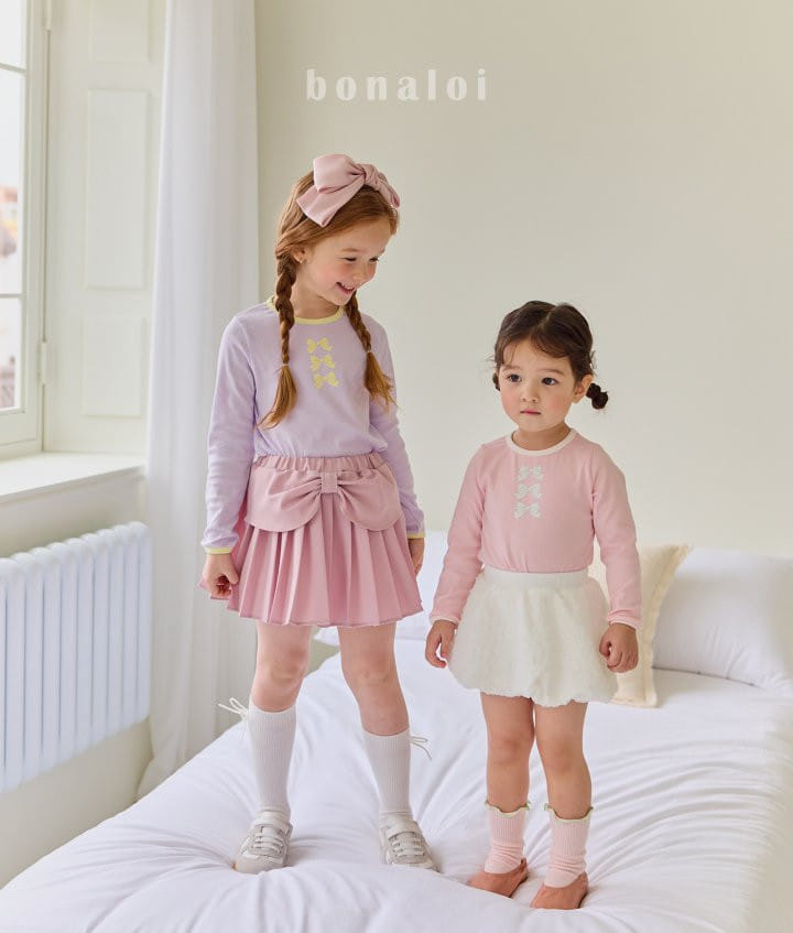 Bonaloi - Korean Children Fashion - #designkidswear - Drape Ribbon Skirt - 7