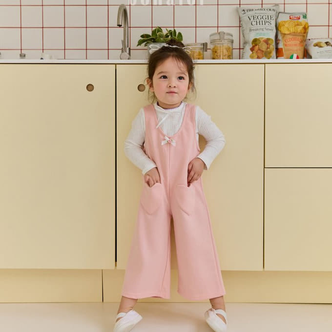 Bonaloi - Korean Children Fashion - #discoveringself - Heart Pocket Overalls