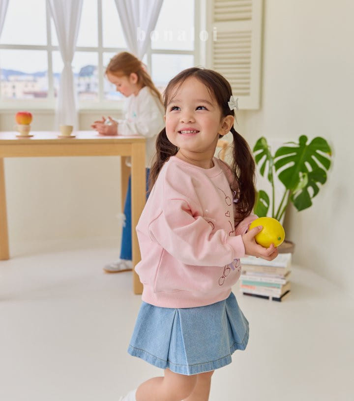 Bonaloi - Korean Children Fashion - #discoveringself - Denim Ribbon Skirt - 4