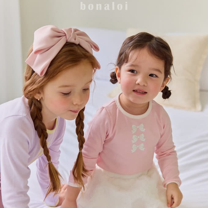 Bonaloi - Korean Children Fashion - #fashionkids - Ribbon Paint Colort Tee