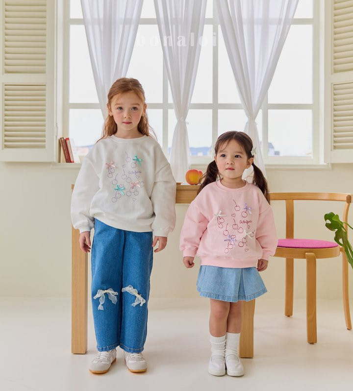 Bonaloi - Korean Children Fashion - #kidsshorts - Denim Ribbon Skirt - 5