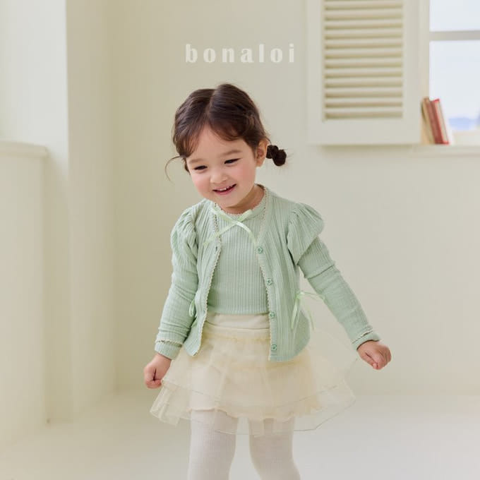 Bonaloi - Korean Children Fashion - #kidsstore - Pincot Rib Cardigan