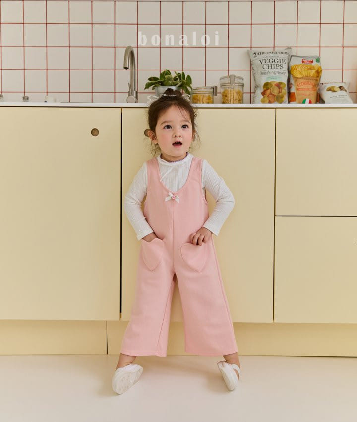 Bonaloi - Korean Children Fashion - #kidsstore - Ribbon Rib Pincott Tee - 5