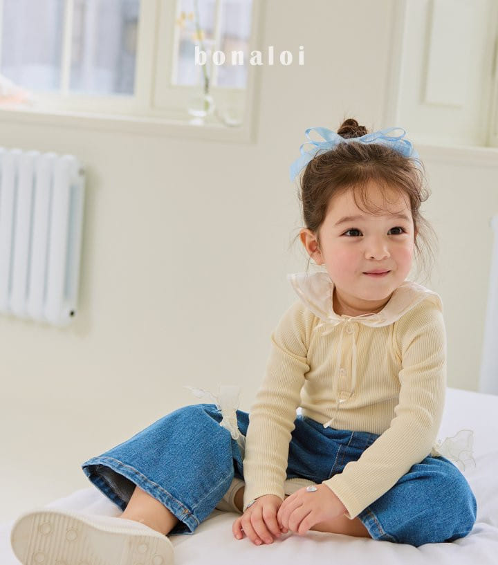 Bonaloi - Korean Children Fashion - #kidsstore - Sera Ribbon Tee - 3