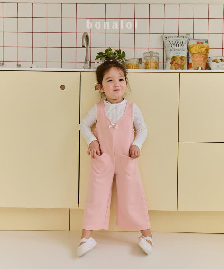 Bonaloi - Korean Children Fashion - #kidzfashiontrend - Ribbon Rib Pincott Tee - 6