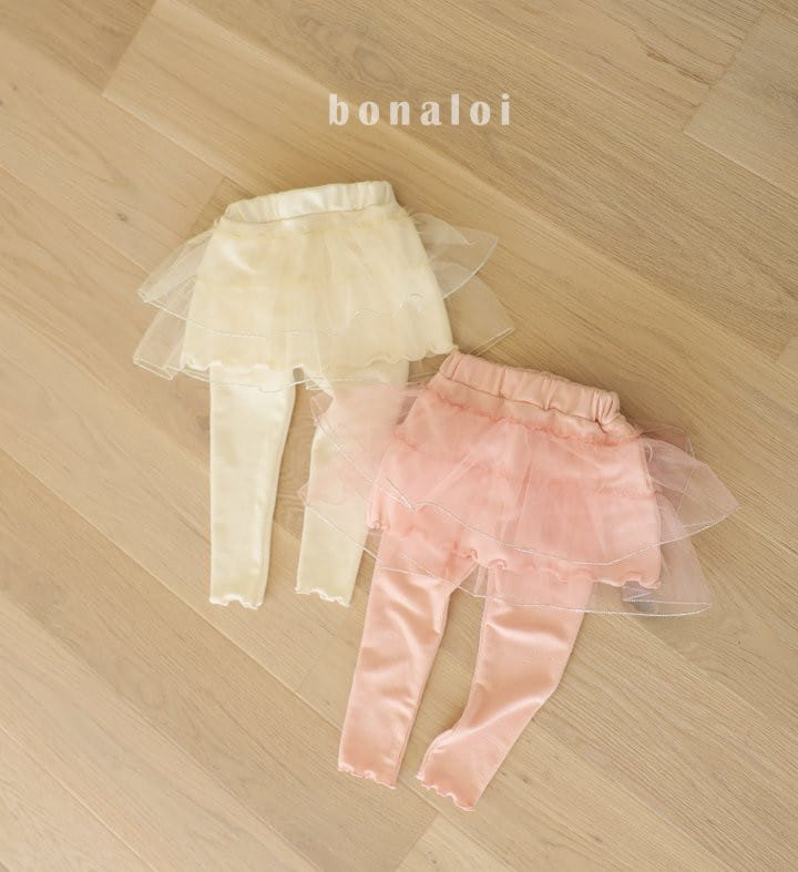Bonaloi - Korean Children Fashion - #littlefashionista - Rila Sha Skirt Leggings - 2