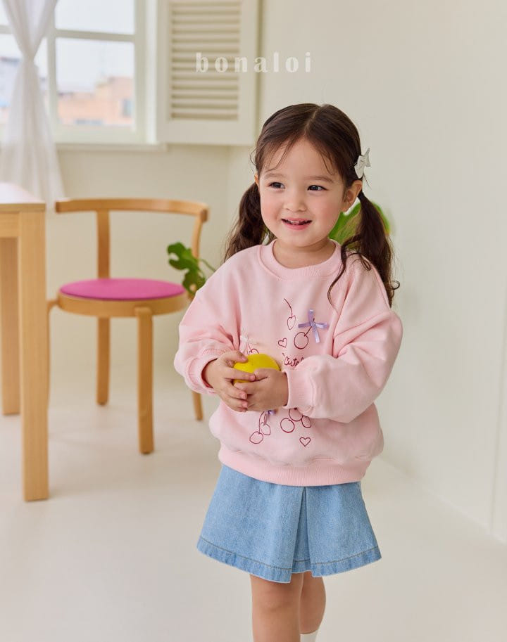Bonaloi - Korean Children Fashion - #prettylittlegirls - Cuty Fruit Sweatshirt - 10