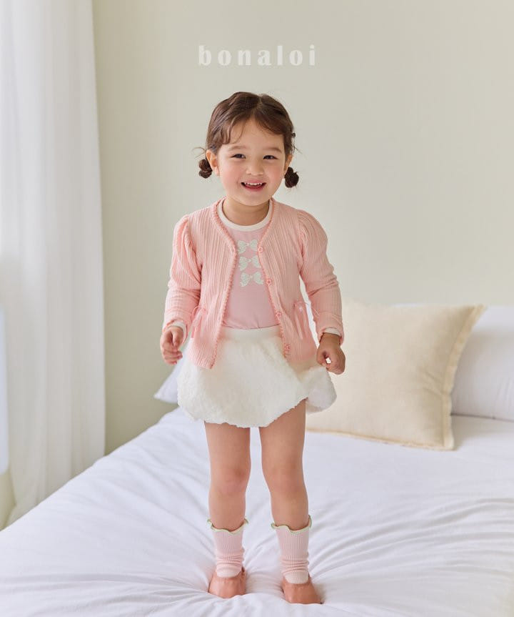 Bonaloi - Korean Children Fashion - #prettylittlegirls - Pincot Rib Cardigan - 7