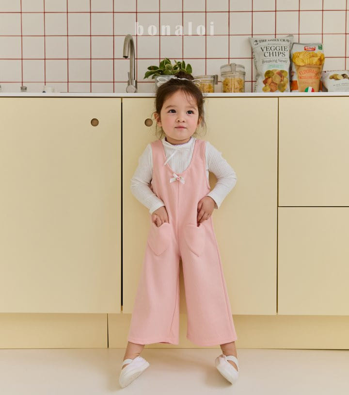 Bonaloi - Korean Children Fashion - #prettylittlegirls - Heart Pocket Overalls - 10